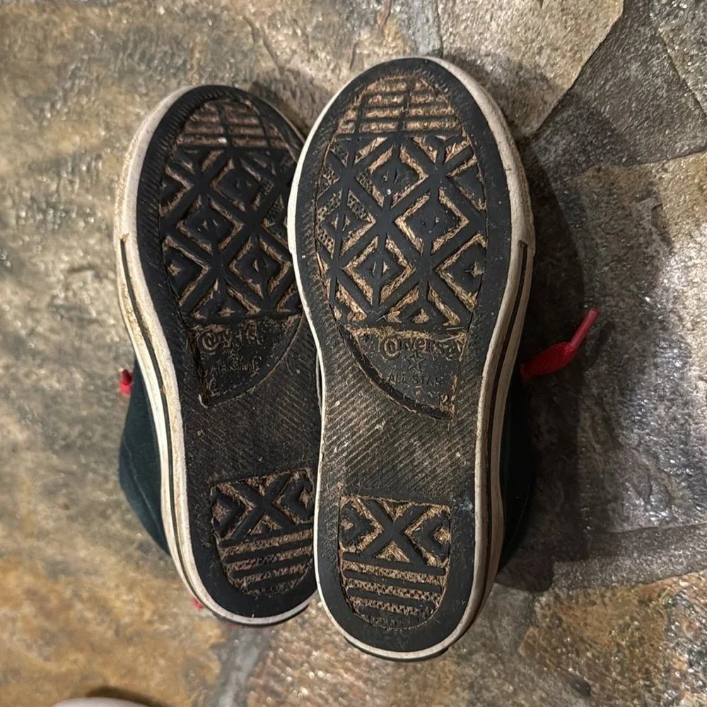 Converse Kids Black and Red Sneakers